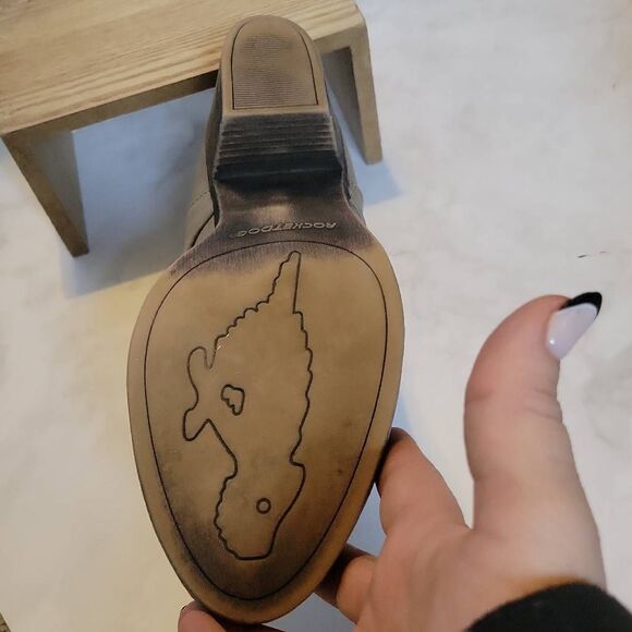 Rocket Dog Beige Lace Up Booties Size 8 - Picture 7 of 8